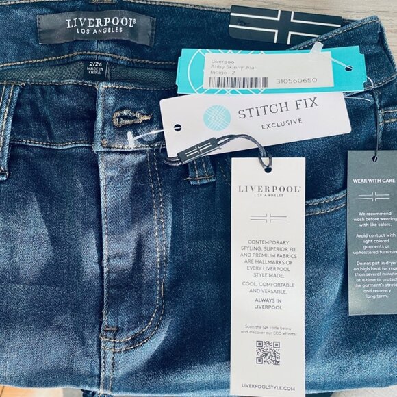 Liverpool Los Angeles - Eco - Abby Skinny Jean - Dynasty Dark - Size 2/26 - Picture 2 of 6